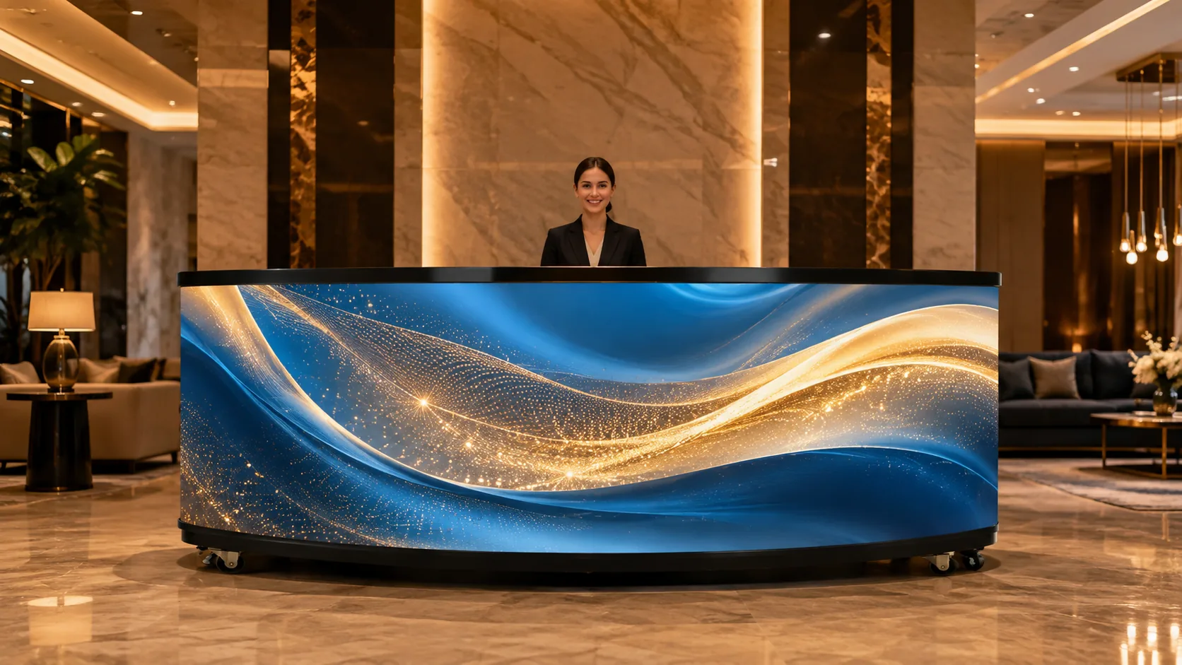 LED Reception Counter in a commercial application environment
